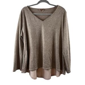 SJS Women's Pink Long Sleeve Blouse - Size 2X - Excellent!